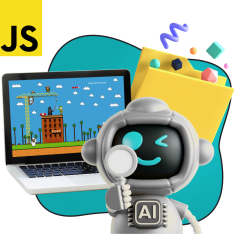 Язык программирования JavaScript + AI. Проектное обучение + геймификация + AI-помощники - КИБЕРшкола программирования для детей, компьютерные курсы для школьников, начинающих и подростков - KIBERone г. Солнечногорск